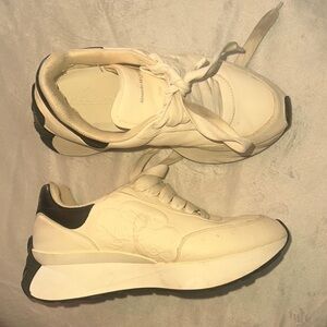 Alexander McQueen Ivory and Black Sneakers
